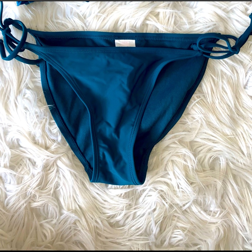 Xhiliration teal blue bikini bottoms